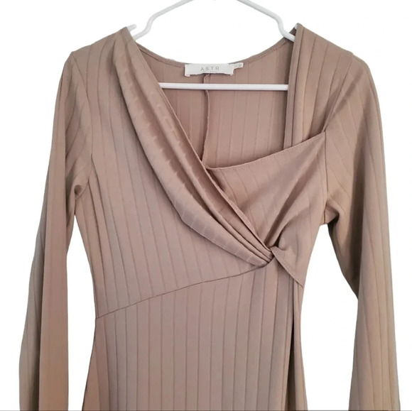 ASTR THE LABEL TAN MIDI DRESS, SIZE LARGE - Picture 5 of 6